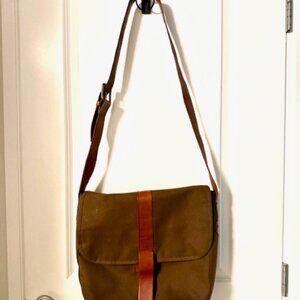 Ellington Leather Canvas Messenger Bag/Crossbody (Unisex)
